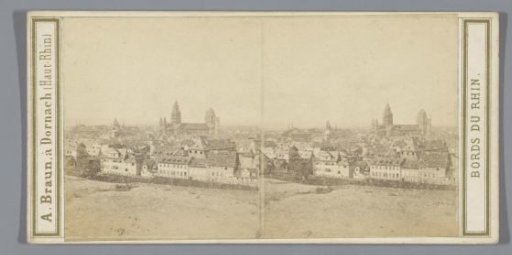 View of Mainz with the Cathedral of Mainz in the distance