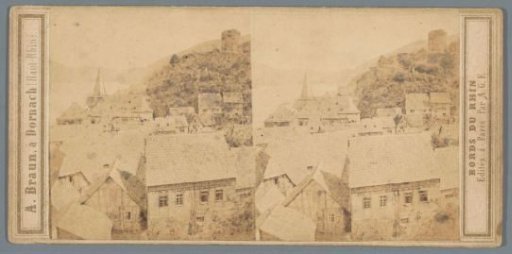 View of Niederheimbach and Hohneck Castle on the Rhine
