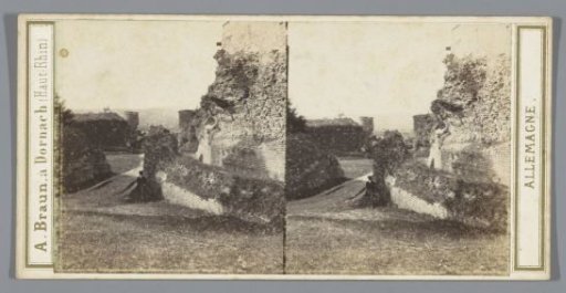 Man amidst the ruins of the Amphitheatre of Trier