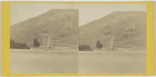 Mouse Tower and Ehrenfels Castle near Bingen, Germany
