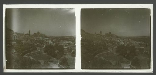 Town against a hillside