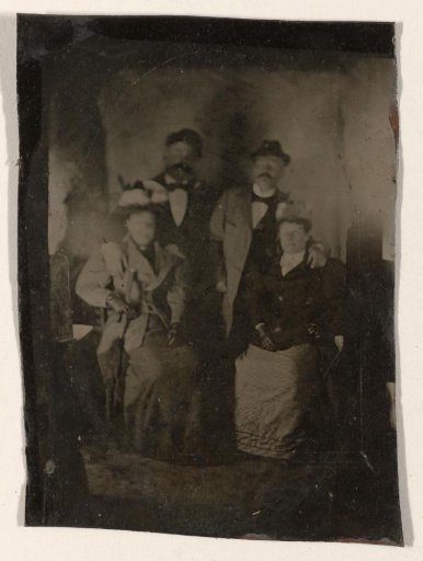Group portrait of two unknown men and two unknown women