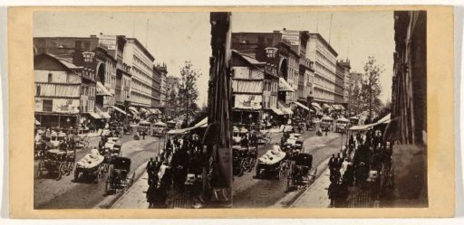 Up Broadway from the Pacific Bank in New York
