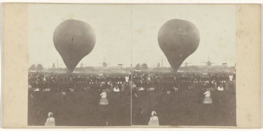 Giant balloon 'le Géant' by Nadar is launched in Amsterdam, 14 September 1865