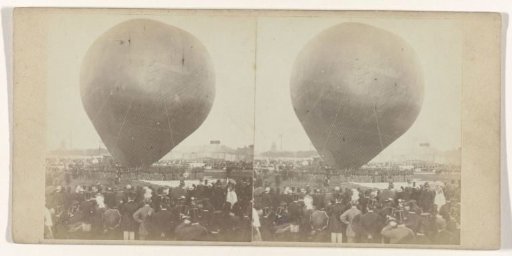 Giant balloon 'le Géant' by Nadar is launched in Amsterdam, 14 September 1865