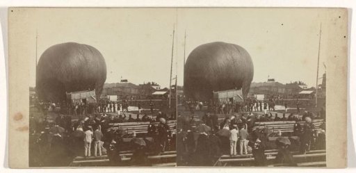 Giant balloon 'le Géant' by Nadar is launched in Amsterdam, 14 September 1865