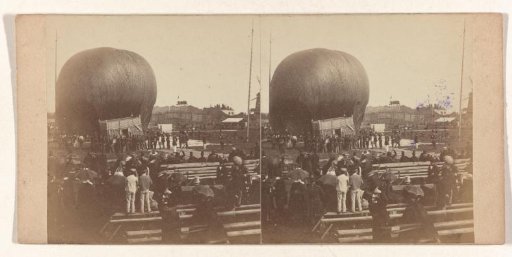 Giant balloon 'le Géant' by Nadar is launched in Amsterdam, 14 September 1865