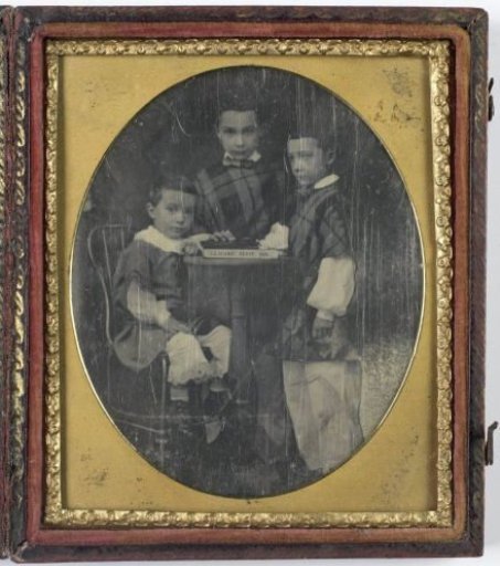 Portrait of three unknown children