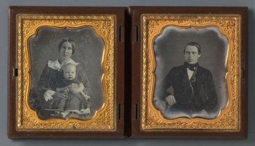 Portrait of an unknown woman with a child