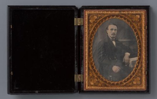Portrait of an unknown man with a moustache