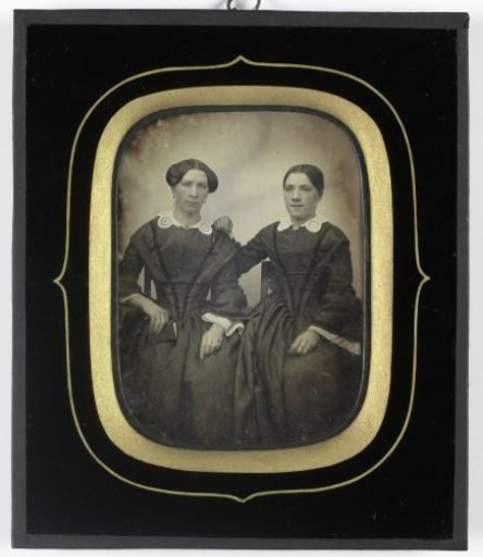 Portrait of two unknown young women