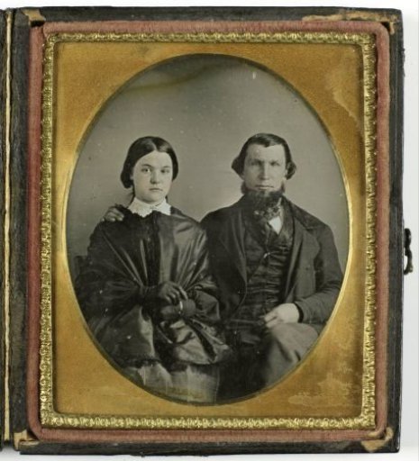 Portrait of an unknown man and woman