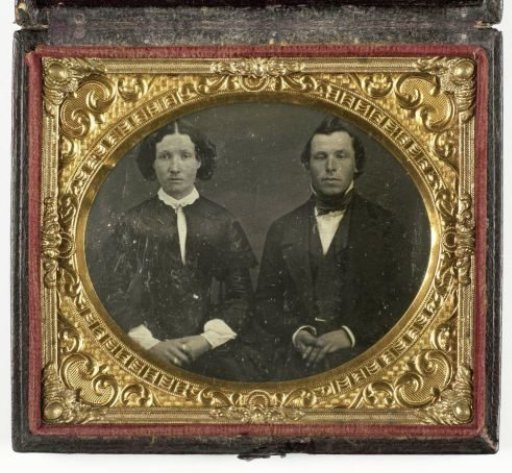 Portrait of an unknown man and woman