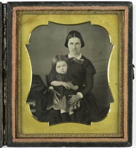 Portrait of an unknown mother and daughter
