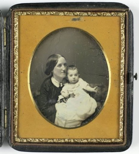 Portrait of an unknown mother with child