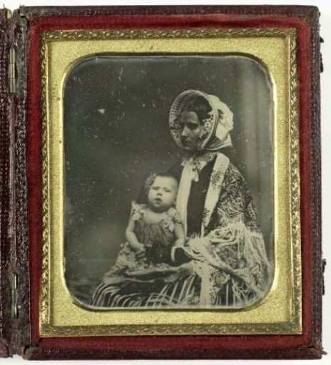 Portrait of an unknown mother and baby