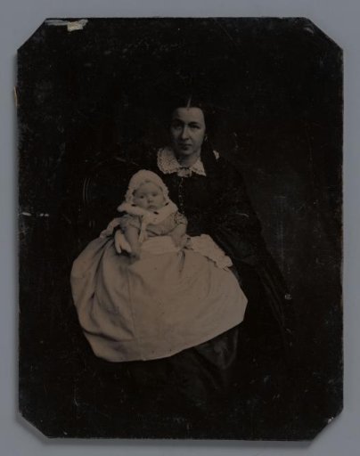 Portrait of an unknown mother and child