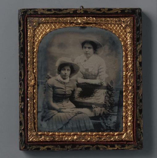 Portrait of two unknown young women