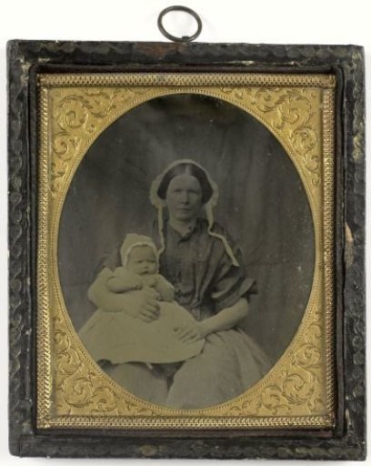 Portrait of an unknown mother with a baby