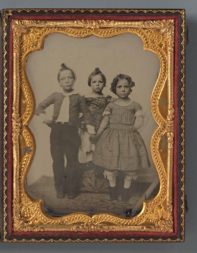 Portrait of three unknown children