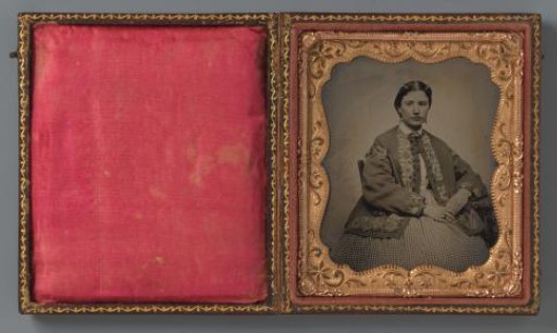 Portrait of an unknown seated young woman