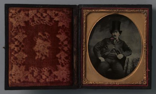 Portrait of an unknown man with a tall hat