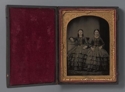 Portrait of two unknown young women