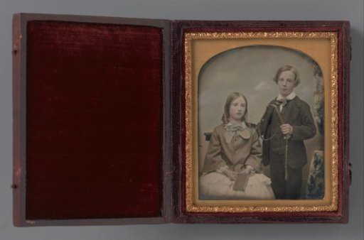 Portrait of an unknown girl and an unknown boy