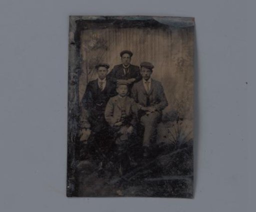Portrait of four unknown young men