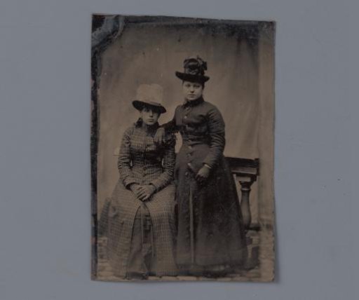 Portrait of two unknown young women