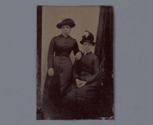 Portrait of two unknown young women