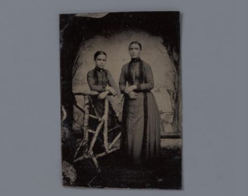 Portrait of two unknown young women