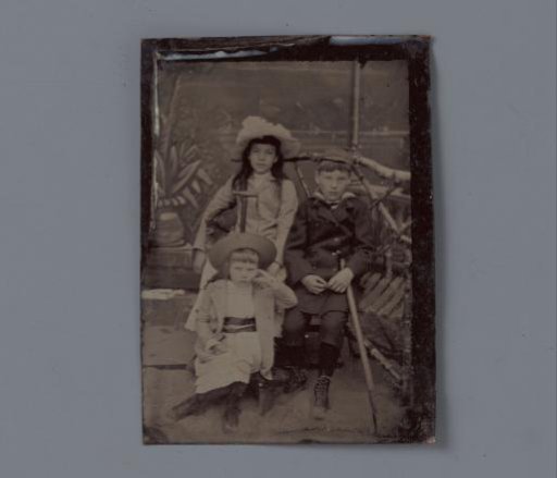 Portrait of three unknown children