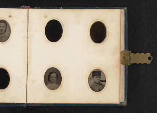 Two portraits of a girl and a boy