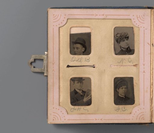 Four portraits of young men and young women