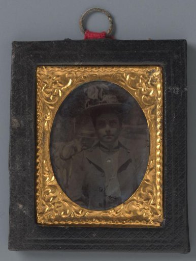 Portrait of an unknown woman with a hat