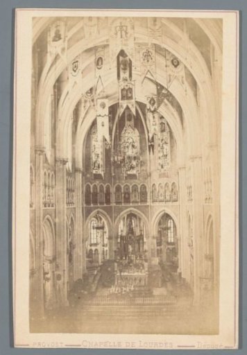Interior of the chapel of Lourdes, France