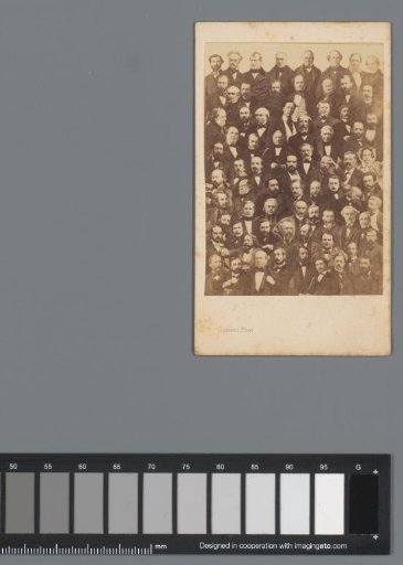 Collage of miniature portraits of French authors