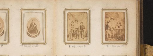 Photographic reproduction of four unknown children in a mountainous area