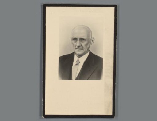 Portrait of Cornelis Hendricus Willebrordus Zwinkels on a prayer card