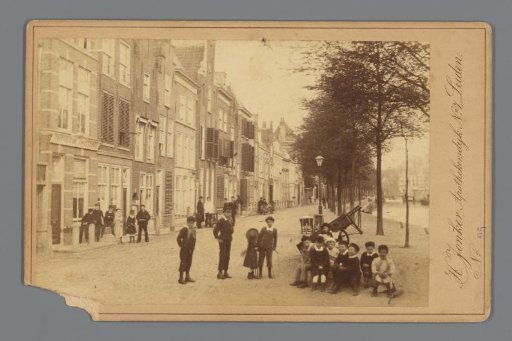 Street View on the Apothekersdijk in Leiden, on the Left the Photographer's Studio