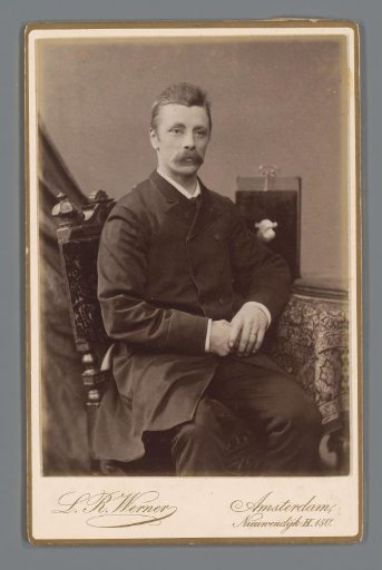 Portrait of a man, possibly Louis Robert Werner in his own studio