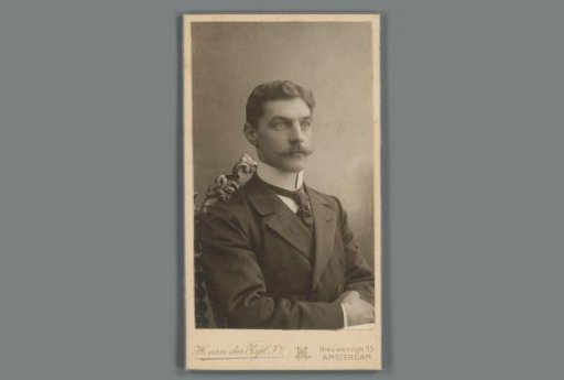 Portrait of an unknown man with a moustache