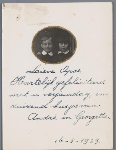Portrait of children André and Georgette