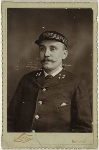 Portrait of an unknown man, possibly a soldier or a conductor
