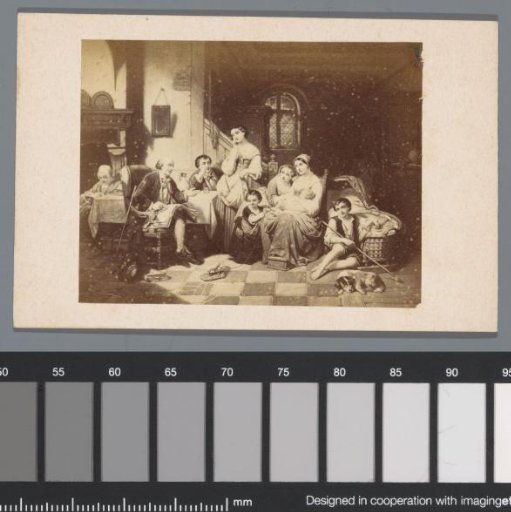 Photoreproduction of a painting after the poem Domestic Religion by J.J.L. ten Kate