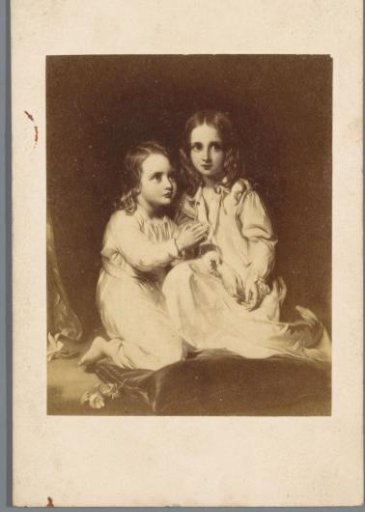 Photographic reproduction of a painting after the poem Children's Prayer by J.J.L. ten Kate