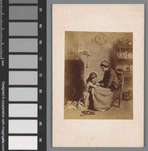 Photographic reproduction of a painting after the poem Evening Prayer by J.J.L. ten Kate