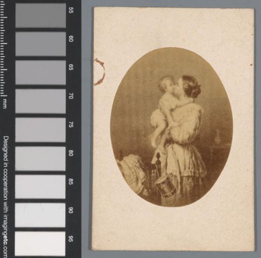 Photographic reproduction of a painting after the poem The Morning Kiss by J.J.L. ten Kate