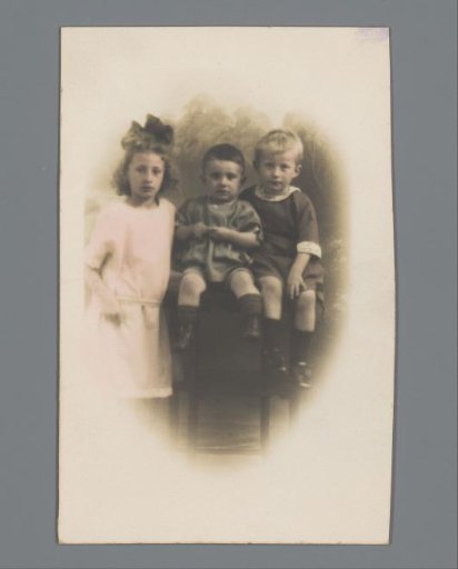 Portrait of three unknown children